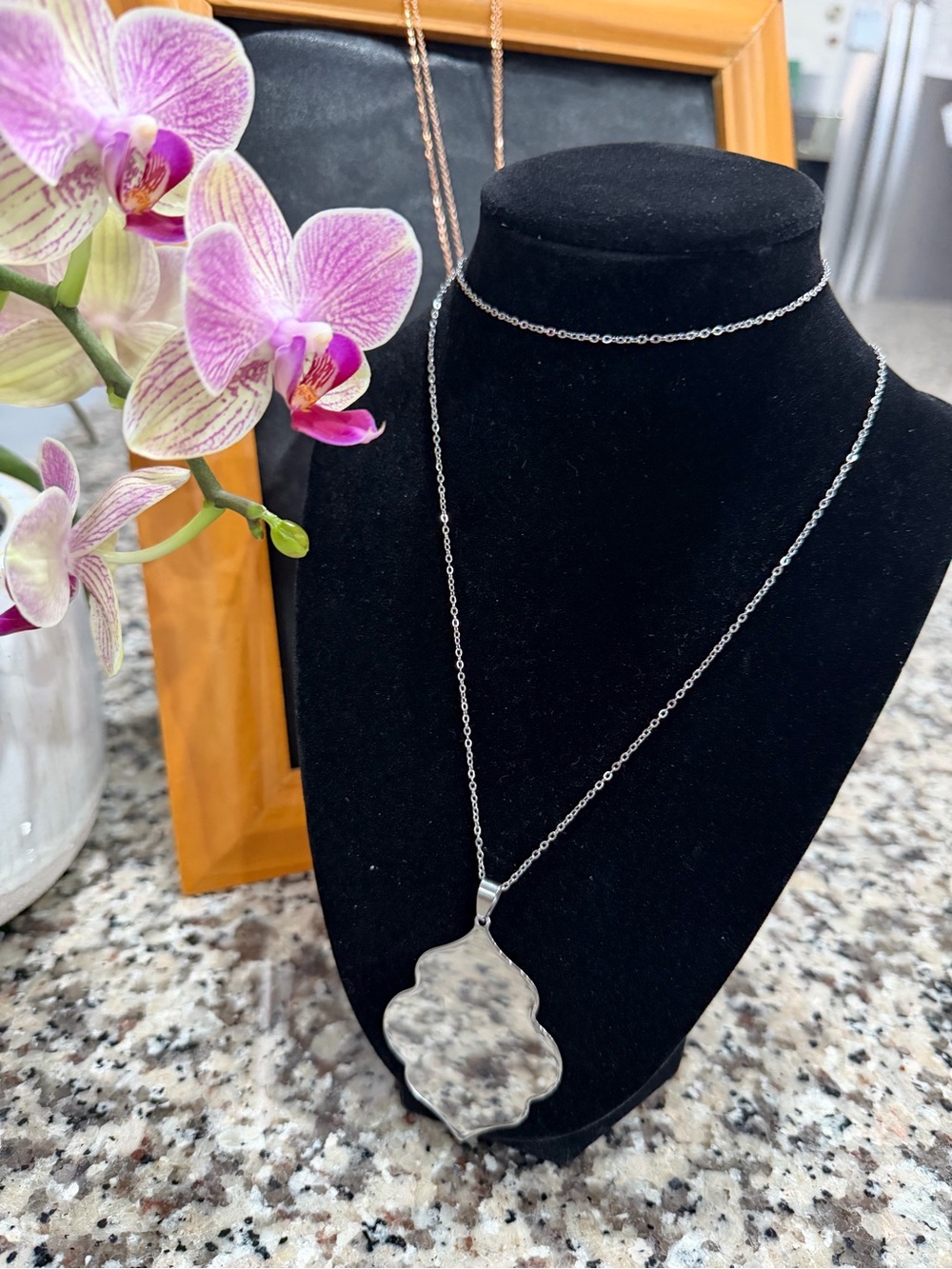 Plunder Silver Mirrored Pendant Necklace - Elegant Women’s Jewelry